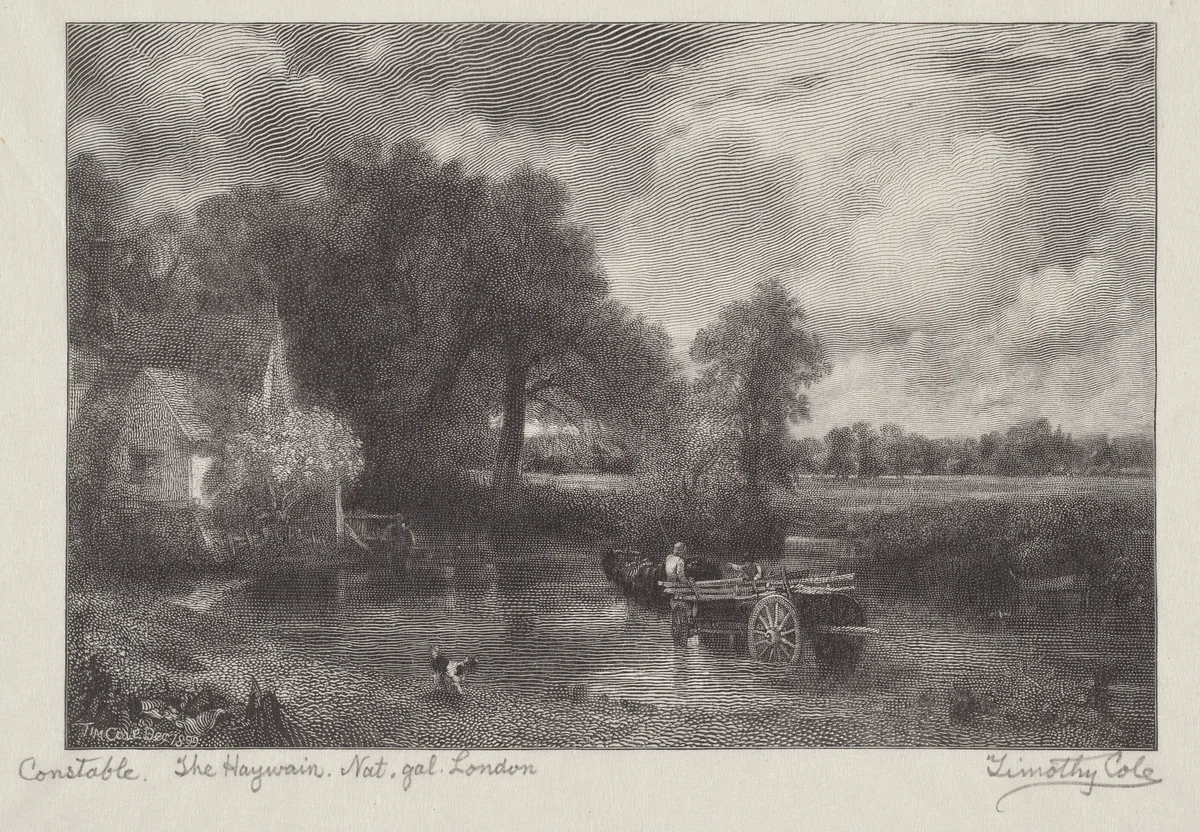 The Haywain by Timothy Cole, print, 1899