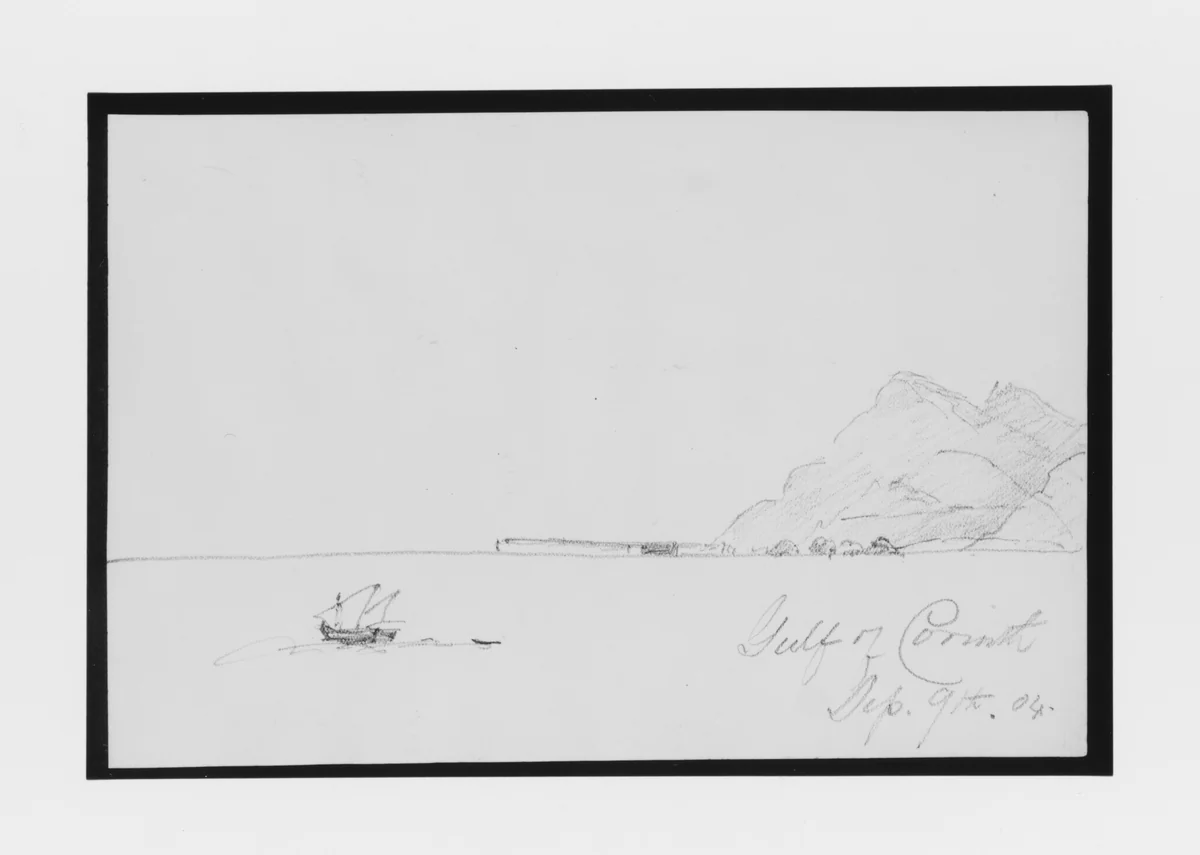 Gulf of Corinth (from Sketchbook) by Mary Newbold Sargent, artwork, 1904
