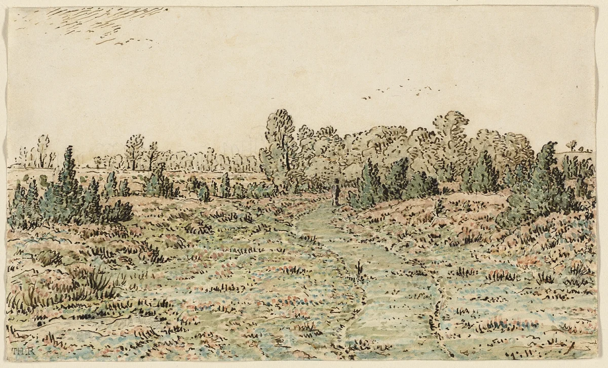 Footpath in the Barbizonnières by Theodore Rousseau, print, 1864