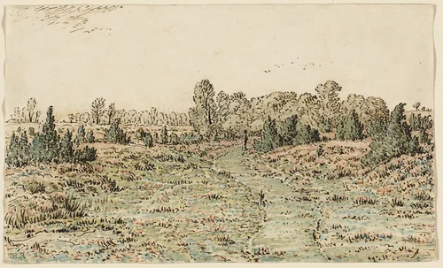 Footpath in the Barbizonnières by Theodore Rousseau, print, 1864