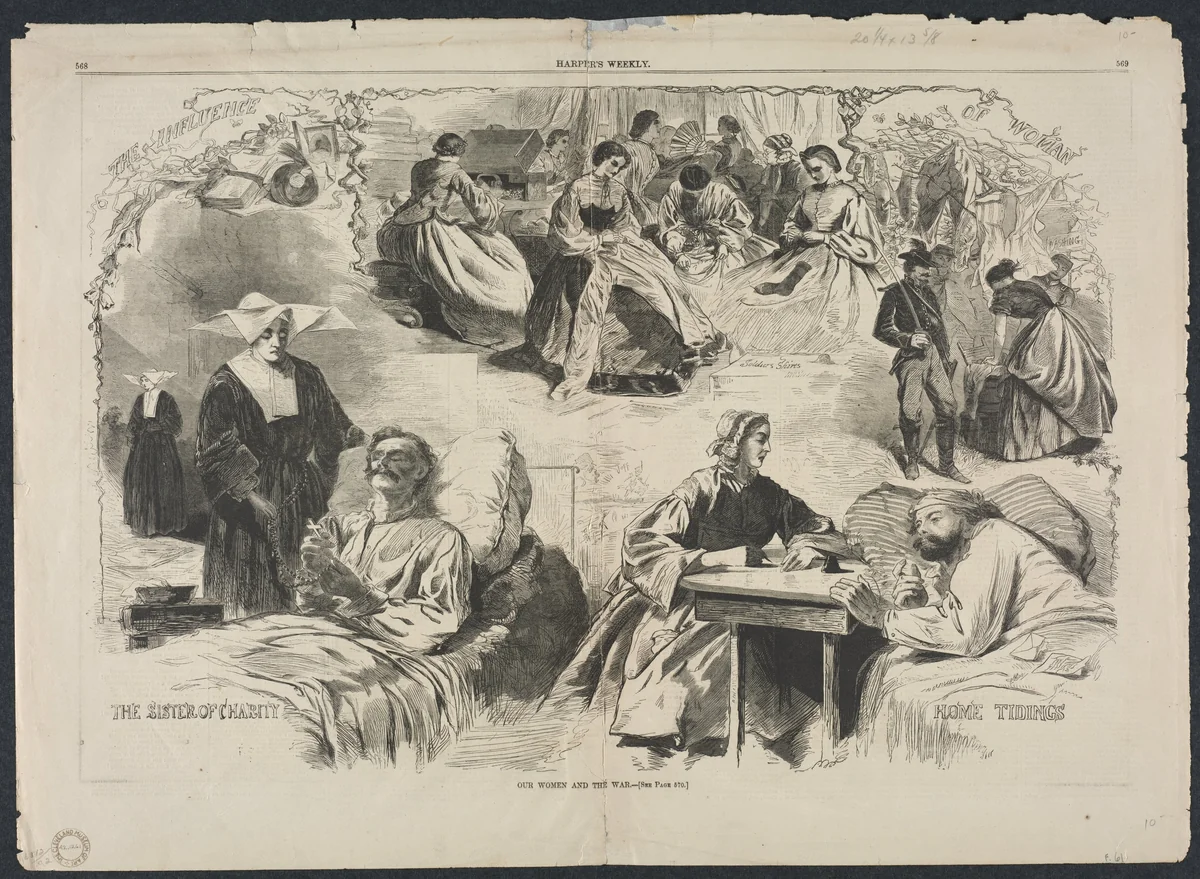 Our Women and the War by Winslow Homer, print, 1862
