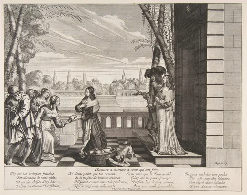 Feeding the Hungry by Abraham Bosse, print, 1635