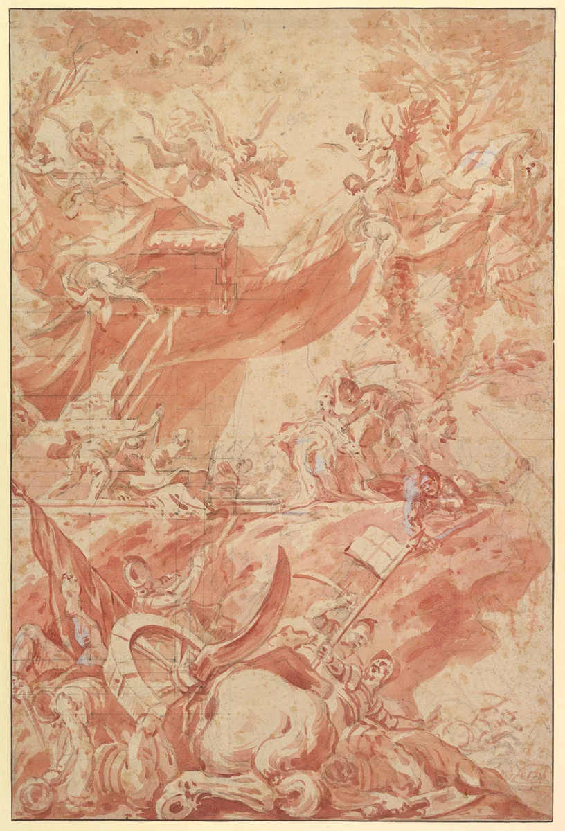 Scene of Martyrdom by anonymous, drawing, 1700-1800