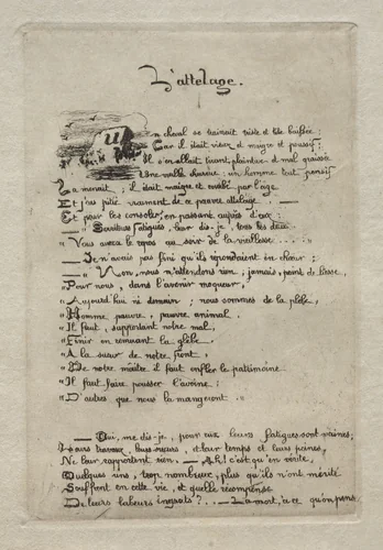 The Ploughman and his Horse by Charles Meryon, print, 1854