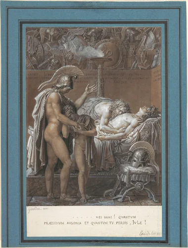 The Mourning of Pallas by Anne-Louis Girodet-Trioson, drawing, 1785-1795