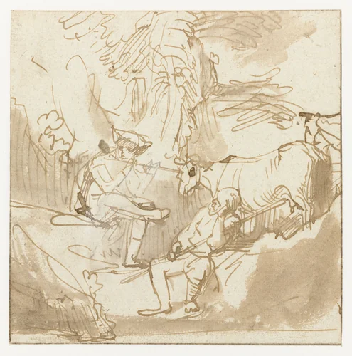 Mercury, Argus and Io by Gerbrand van den Eeckhout, drawing, 1650-1674