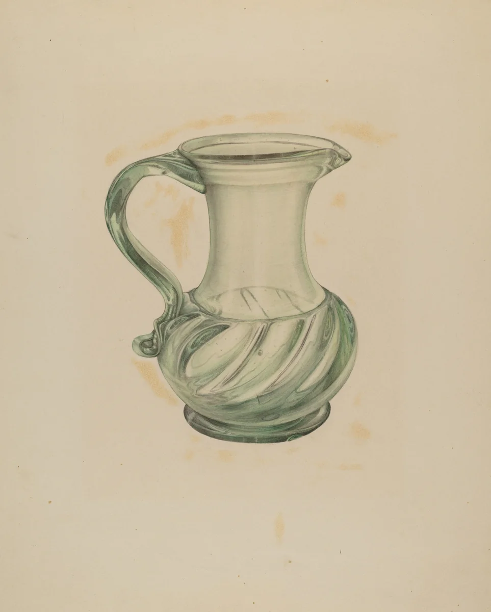 Pitcher by Marie Mitchell, index of american design, 1938