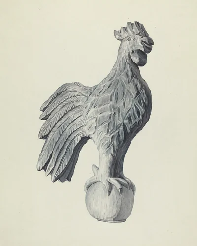 Cock Weather Vane by Flora Merchant, index of american design, 1935-1942