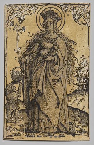 Saint Dorothy by Hans Springinklee, print, 1514-1525