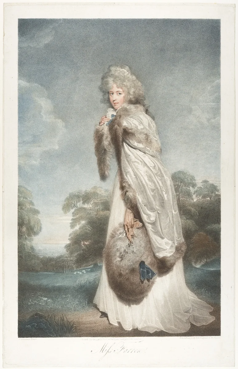 Miss Elizabeth Farren, Countess of Derby by Francesco Bartolozzi, print, 1792