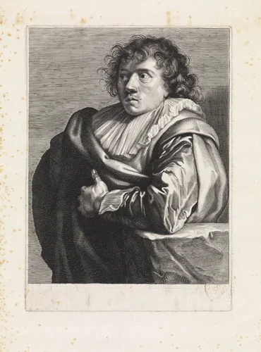 Portret van Palamedes Palamedesz. I by Paulus Pontius, print, 1616-1657
