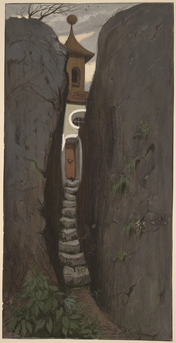 Vitré by Elihu Vedder, drawing, 1877