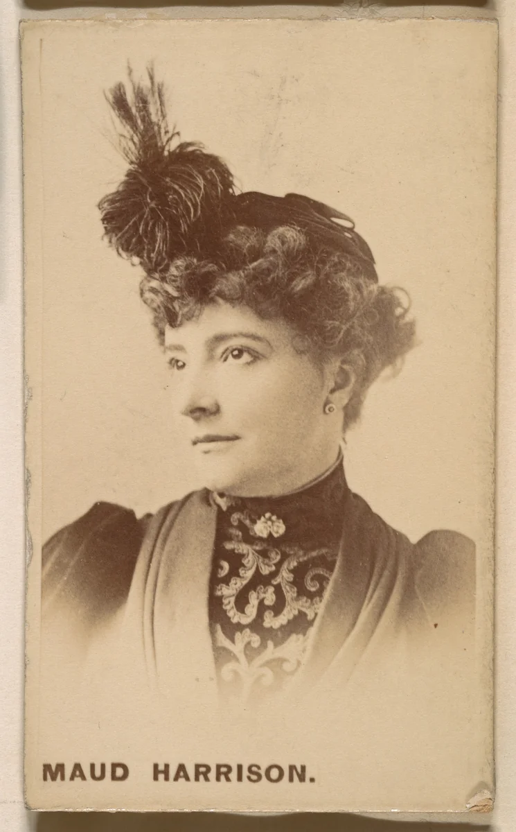 Maud Harrison, from the Actresses series (N246), Type 1, issued by Kinney Brothers to promote Sporting Extra Cigarettes by Kinney Brothers Tobacco Company, photograph, 1888-1892