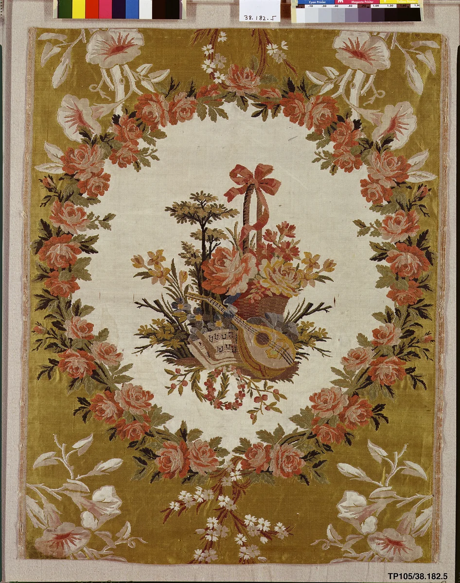 Chair back by Philippe de Lasalle, textile, 1765-1775