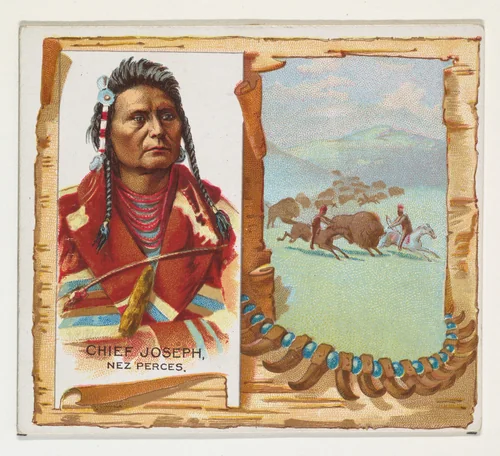 Chief Joseph, Nez Perces, from the American Indian Chiefs series (N36) for Allen & Ginter Cigarettes by Allen & Ginter, print, 1888