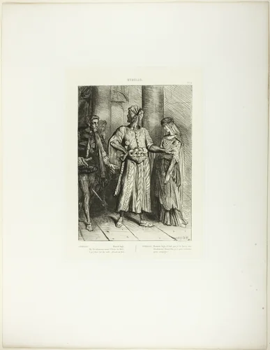 Honest Iago, Desdemona Must I Leave to Thee, plate 4 (act 1, scene 3), from Othello by Théodore Chassériau, print, 1844