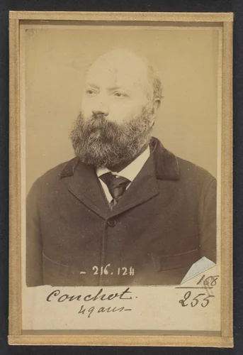 Couchot. Jean. 49 ans, né à Bidache (Basses-Pyrénées). Tailleurs d'habits. Anarchiste. 23/3/94. by Alphonse Bertillon, photograph, 1894