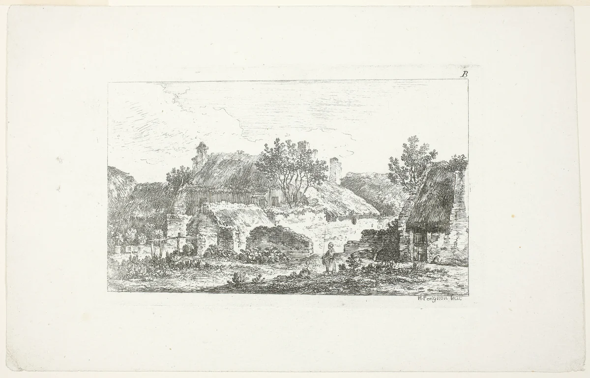 Landscape, from Deuxieme Cahier de Paysage by Nicolas Pérignon, print, 1772
