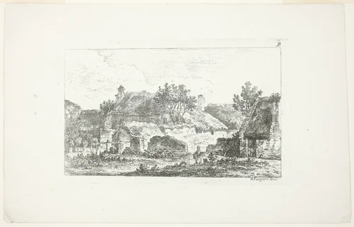 Landscape, from Deuxieme Cahier de Paysage by Nicolas Pérignon, print, 1772