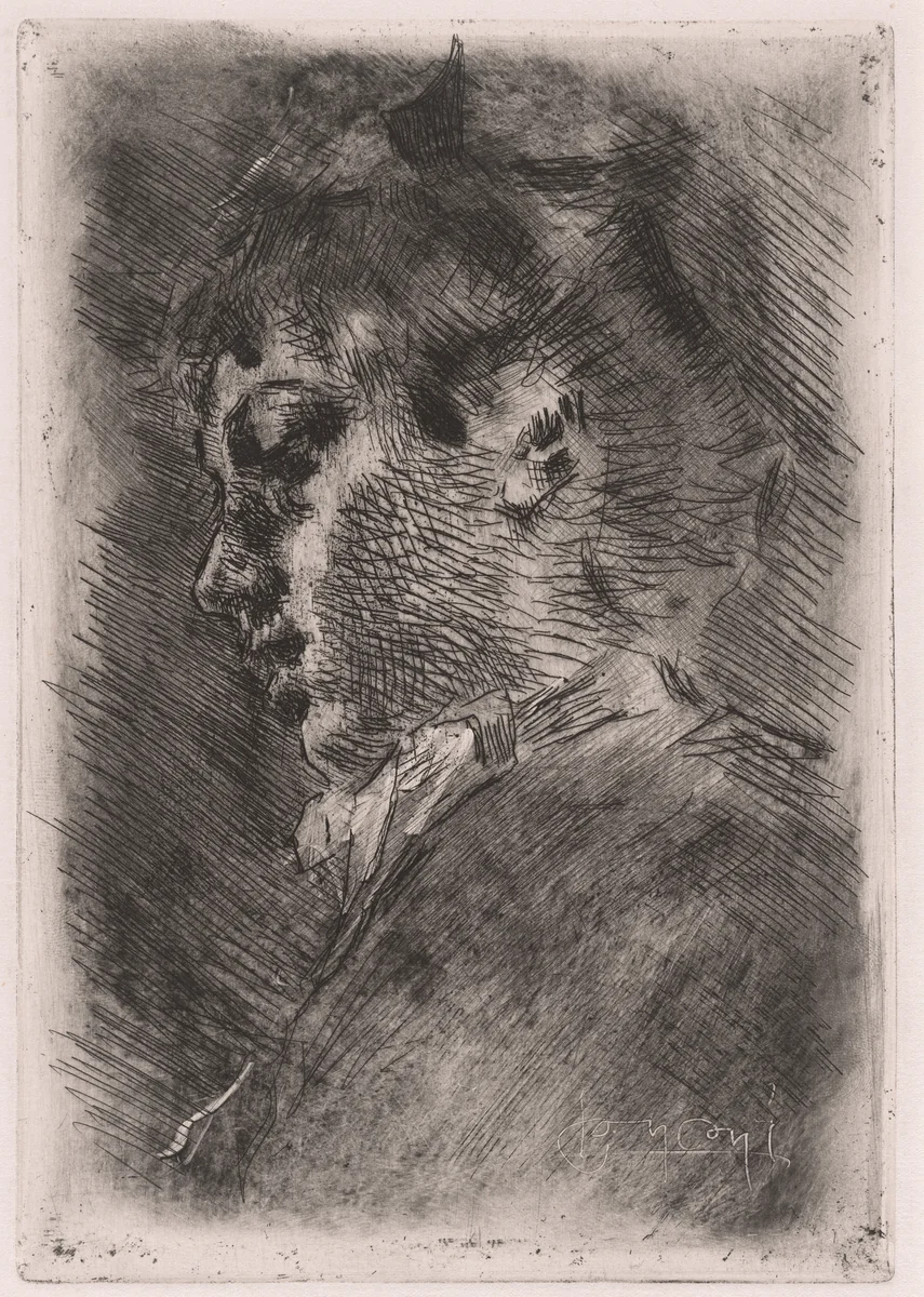 Portrait of a Young Woman in Profile by Luigi Conconi, print, 1879-1889