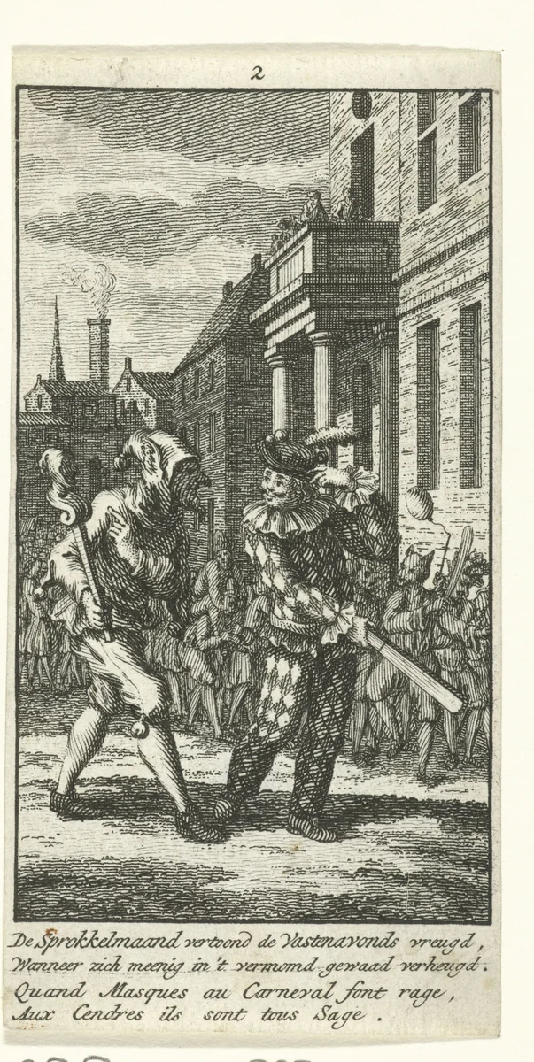 Ferbruari: Vastenavond by Jan Caspar Philips, print, 1736-1775