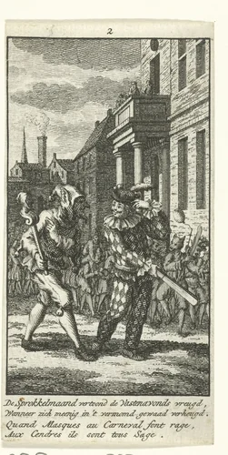 Ferbruari: Vastenavond by Jan Caspar Philips, print, 1736-1775