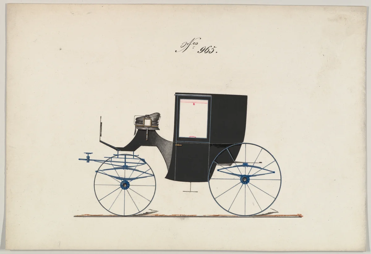 Coupe #965 by Brewster & Co., drawing, 1850-1870