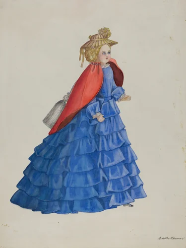 Doll - "Ida Stebbins" by Edith Towner, index of american design, 1935-1942
