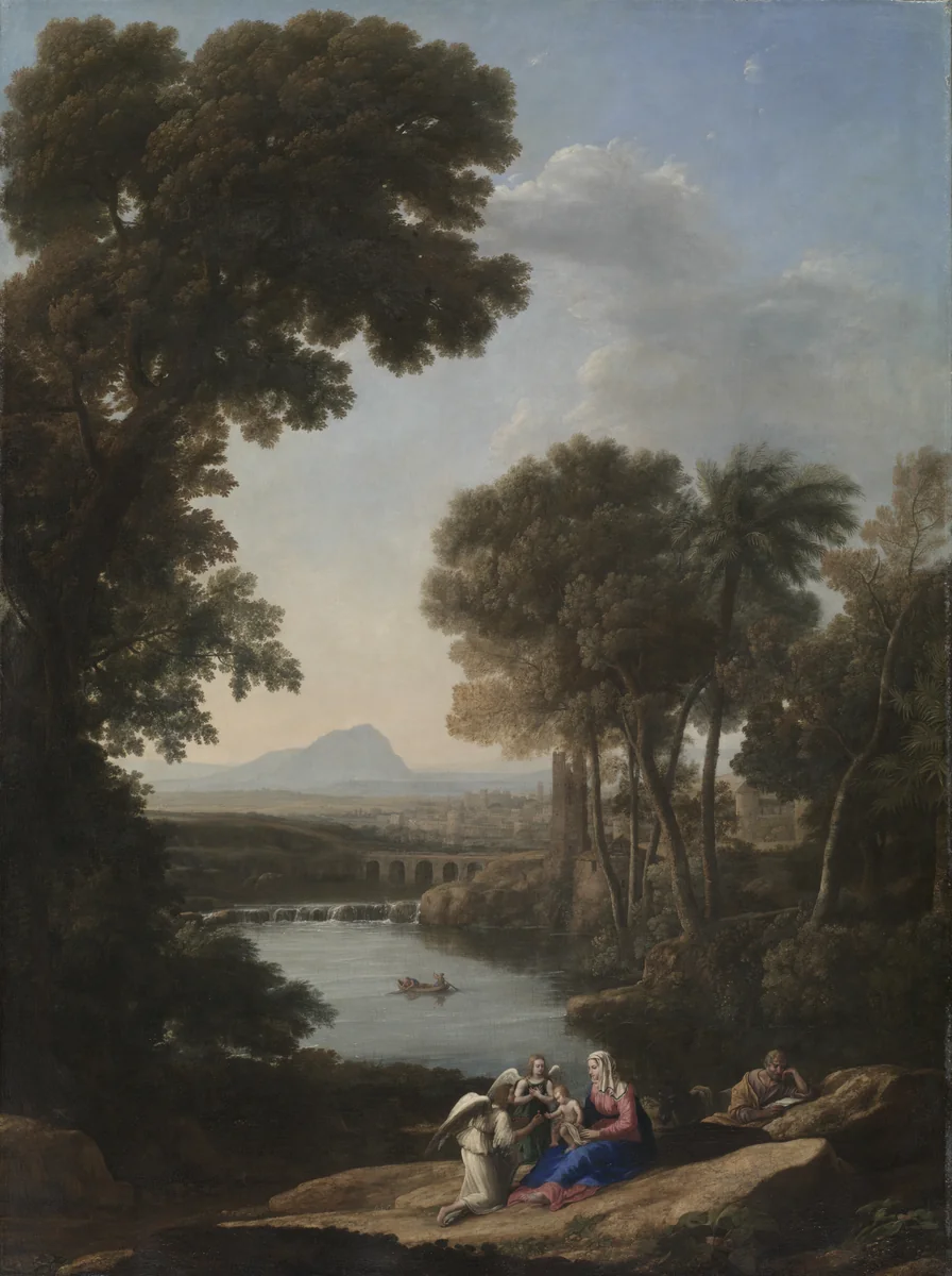 Rest on the Flight into Egypt by Claude Lorrain, painting, 1640-1645