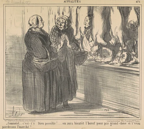 Comment ... c'est-t'y dieu possible! ... by Honoré Daumier, print, 1857