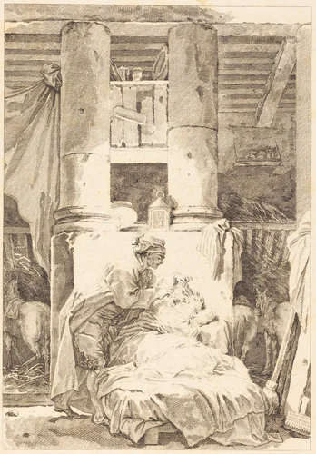 Le muletier by Jean Honoré Fragonard, print, 1700-1799