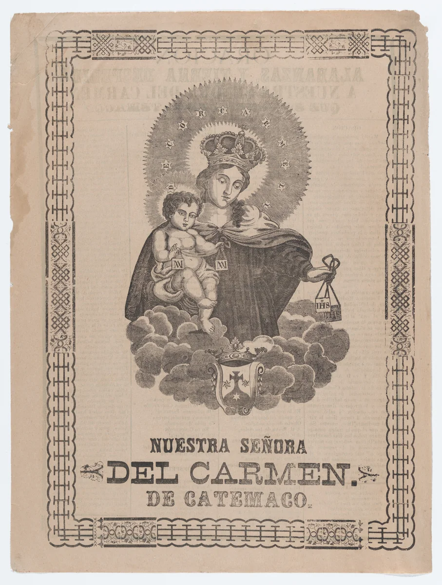 Our Lady of Catemaco holding the Christ Child by José Guadalupe Posada, print, 1911
