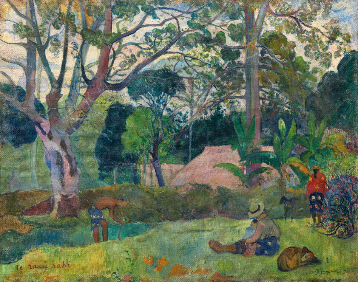 Te raau rahi (The Big Tree) by Paul Gauguin, painting, 1891