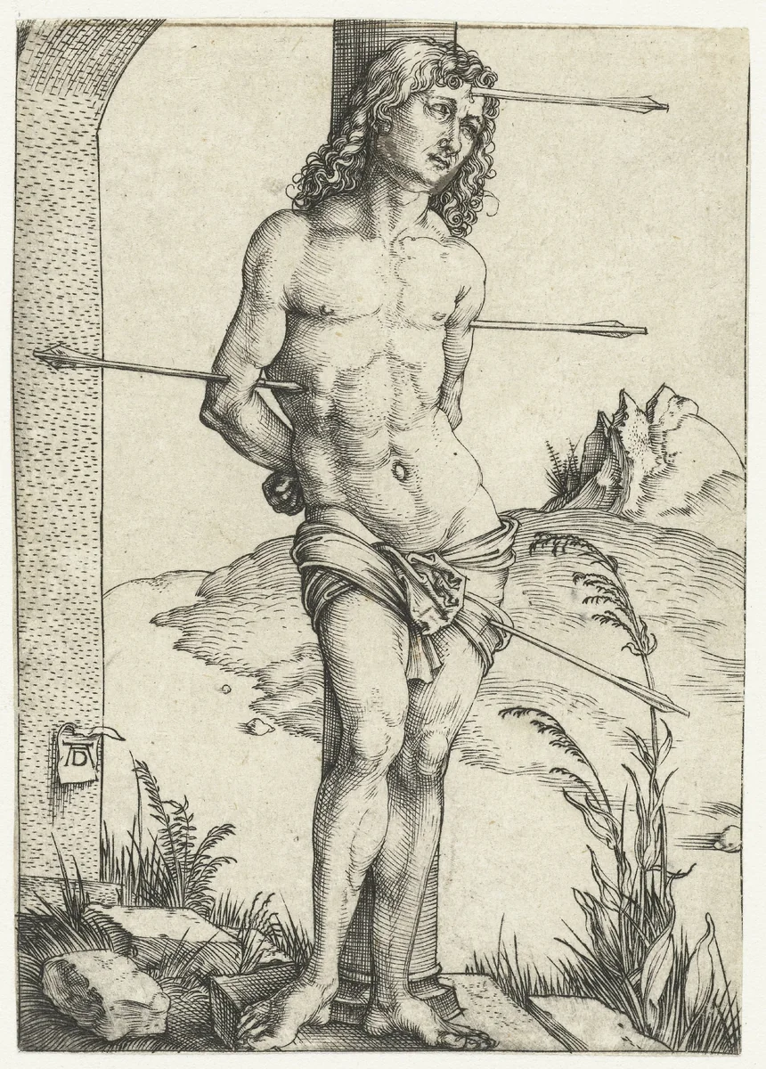 Heilige Sebastiaan by Unknown, print, 1497-1501
