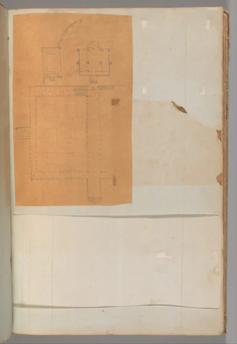 Page from a Scrapbook containing Drawings and Several Prints of Architecture, Interiors, Furniture and Other Objects by Charles Percier, book, 1795-1805