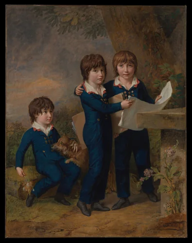 The Children of Martin Anton Heckscher: Johann Gustav Wilhelm Moritz (1797–1865), Carl Martin Adolph (1796–1850), and Leopold (born 1792) by Johann Heinrich Wilhelm Tischbein, painting, 1803