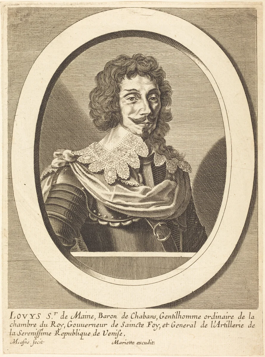 Louis Sieur de Maine by Michel Lasne; Pierre-Jean Mariette, print, 1590-1667