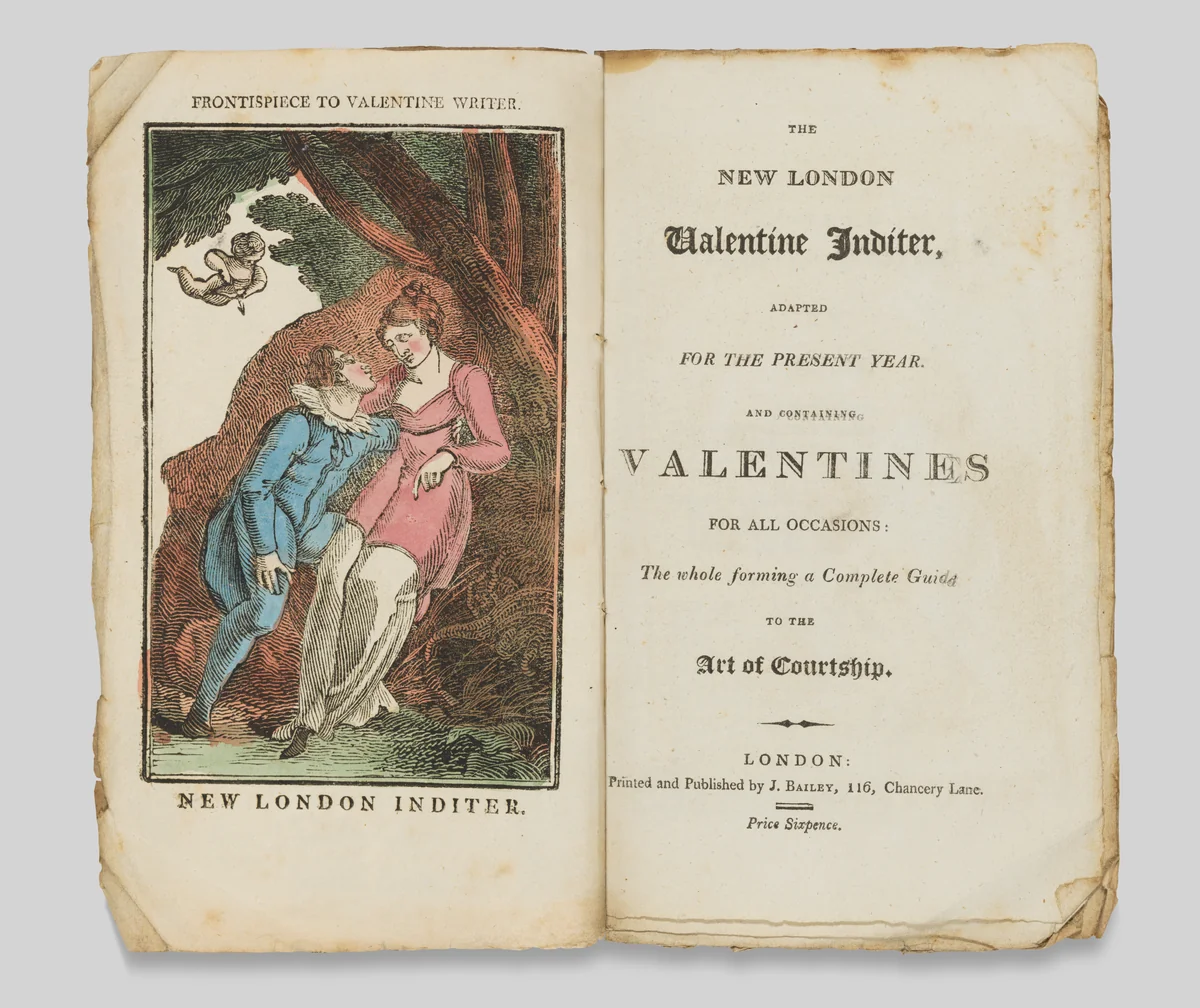 The New London Valentine Inditer Adapted for the Present Year, and Containing Valentines for All Occasions by J. Bailey, book, 1808-1824