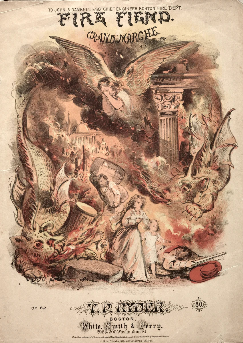 Fire Fiend - Sheet Music Cover by Winslow Homer, print, 1867-1877