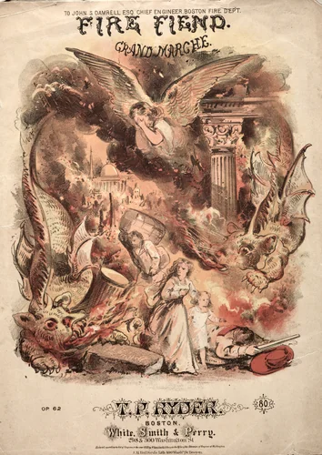 Fire Fiend - Sheet Music Cover by Winslow Homer, print, 1867-1877