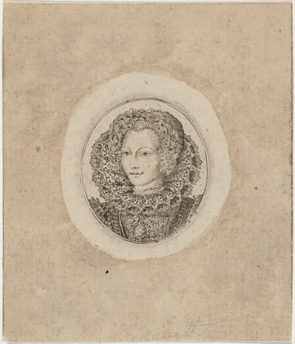 Princess Elizabeth, Queen of Bohemia (?) by Simon van de Passe, print, 1600-1699