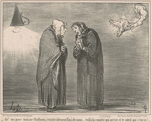Ah! Ma pauv' Madame Chaffarou ... by Honoré Daumier, print, 1857