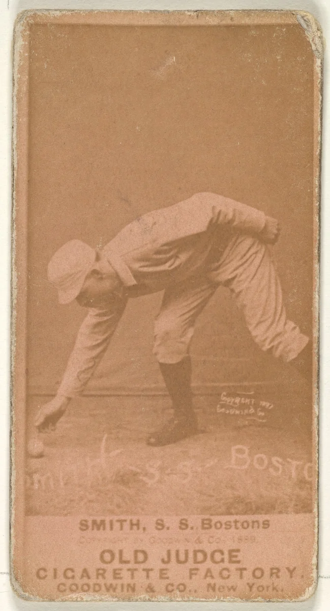 Smith, Shortstop, Boston, from the Old Judge series (N172) for Old Judge Cigarettes by Goodwin & Company, photograph, 1887-1890