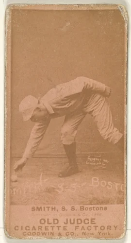 Smith, Shortstop, Boston, from the Old Judge series (N172) for Old Judge Cigarettes by Goodwin & Company, photograph, 1887-1890