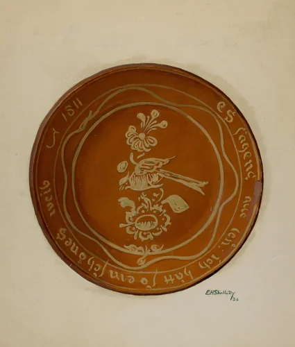 Pa. German Dish by Eugene Shellady, index of american design, 1936