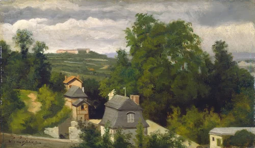 View on the Outskirts of Caen by Stanislas Lépine, painting, 1872-1875