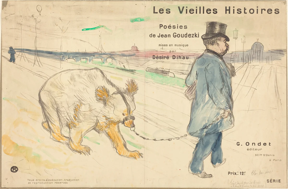 Les Vieilles Histoires (cover/frontispiece) by Henri de Toulouse-Lautrec, print, 1893
