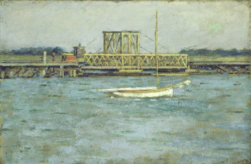 Drawbridge - Long Branch R. R. by Theodore Robinson, painting, 1894