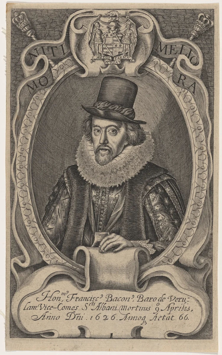 Sir Francis Bacon by Simon van de Passe, print, 1595-1647