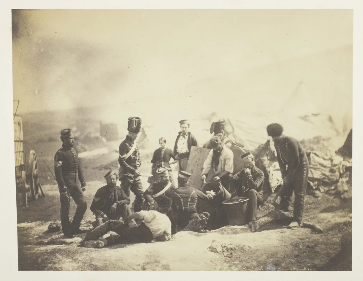 Cooking House of the 8th Hussars by Roger Fenton, photograph, 1855